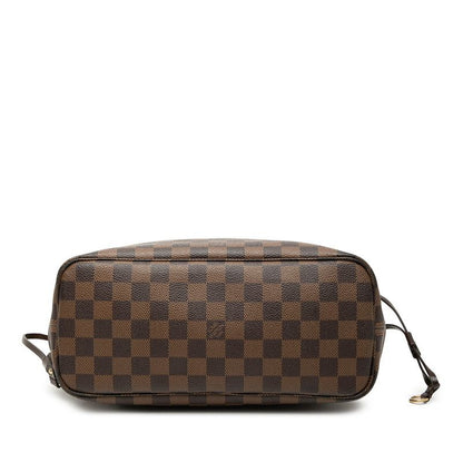 Louis Vuitton Damier Neverfull PM Tote Ebene Brown Leather — view 3