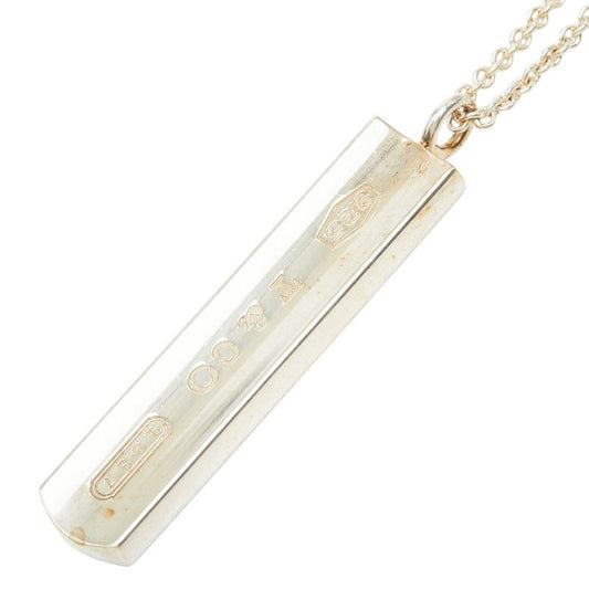 Tiffany & Co Narrow Bar Chain Pendant Necklace Silver