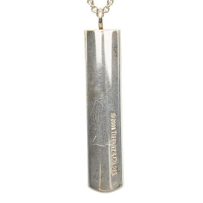 Tiffany & Co Narrow Bar Chain Pendant Necklace Silver — view 4