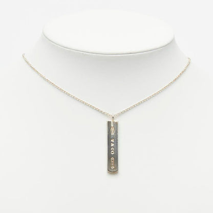 Tiffany & Co Narrow Bar Chain Pendant Necklace Silver — view 7