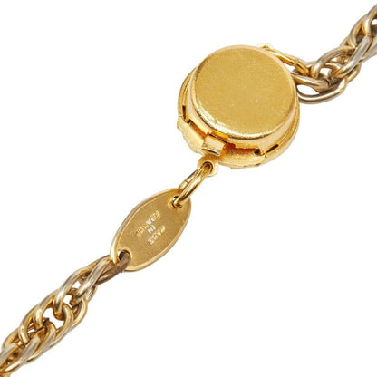 Chanel CC Logo Chain Necklace Vintage Gold Faux Pearl Plated — view 6