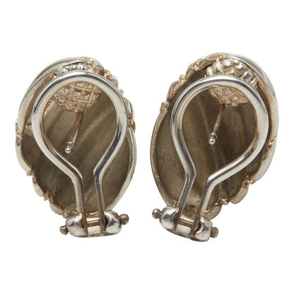 Tiffany & Co Twist Loop Earrings Silver 18k Yellow Gold — view 3