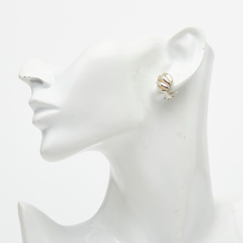 Tiffany & Co Twist Loop Earrings Silver 18k Yellow Gold — view 5