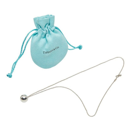 Tiffany & Co Ball Chain Pendant Necklace Silver — view 8