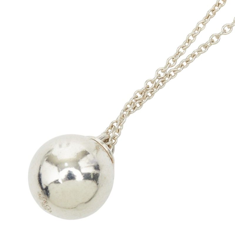 Tiffany & Co Ball Chain Pendant Necklace Silver