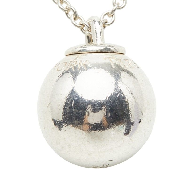 Tiffany & Co Ball Chain Pendant Necklace Silver — view 4