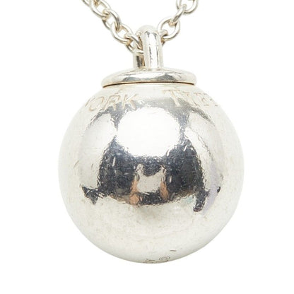 Tiffany & Co Ball Chain Pendant Necklace Silver — view 4