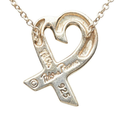 Tiffany & Co Paloma Picasso Loving Heart Chain Pendant Necklace Silver — view 4