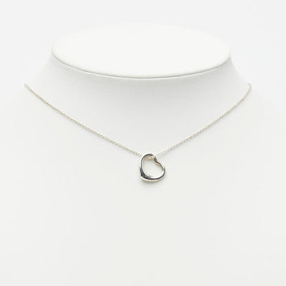 Tiffany & Co Elsa Peretti Open Heart Chain Pendant Necklace Silver — view 7