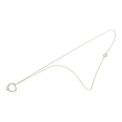 Tiffany & Co Elsa Peretti Open Heart Chain Pendant Necklace Silver — view 2