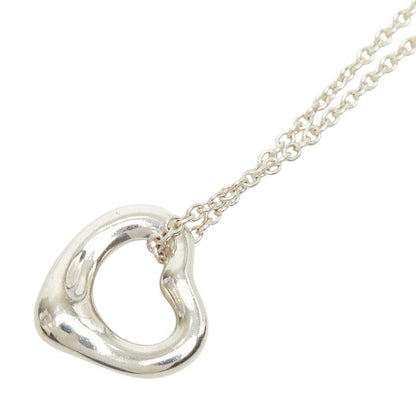 Tiffany & Co Elsa Peretti Open Heart Chain Pendant Necklace Silver