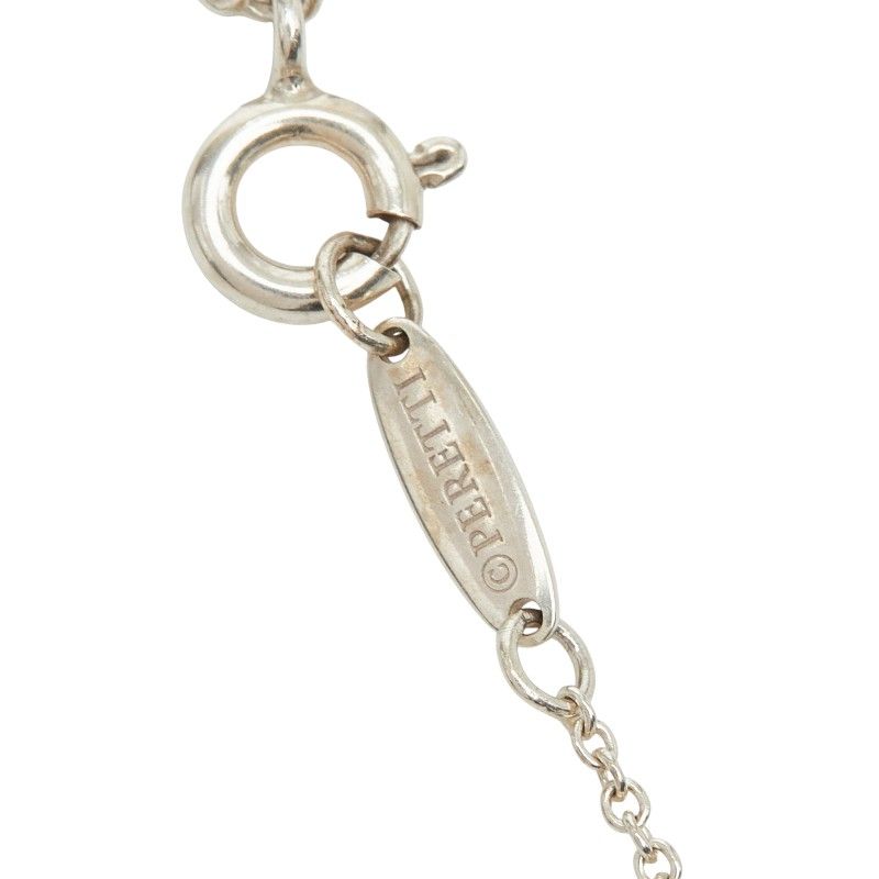 Tiffany & Co Elsa Peretti Open Heart Chain Pendant Necklace Silver — view 6