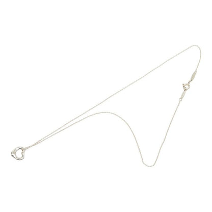 Tiffany & Co Elsa Peretti Open Heart Chain Pendant Necklace Silver — view 2