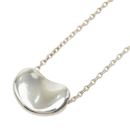 Tiffany & Co Bean Motif Chain Pendant Necklace Silver