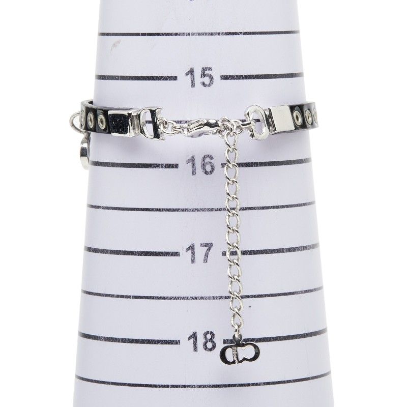 Dior Ribbon Bracelet Black Patent Leather Metal — view 6