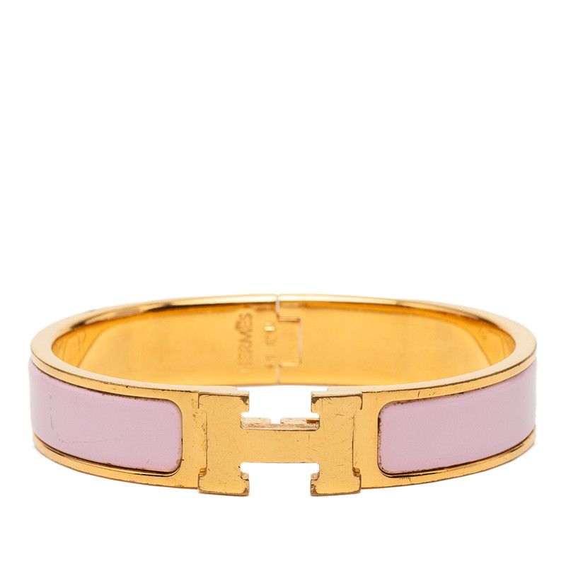 Hermes Click PM Bracelet Gold Pink Plated
