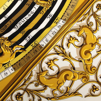Hermes Carre 90 Dies ET Hore Astrology Scarf White Multicolor Silk — view 4