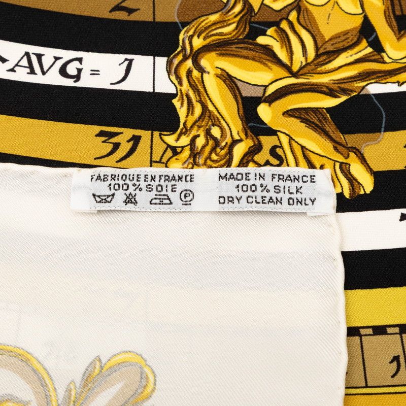 Hermes Carre 90 Dies ET Hore Astrology Scarf White Multicolor Silk — view 7