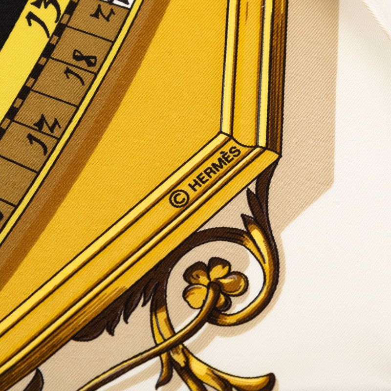 Hermes Carre 90 Dies ET Hore Astrology Scarf White Multicolor Silk — view 6