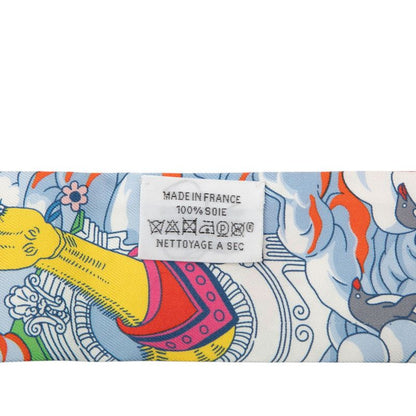 Hermes Twilly Sur Mon Nuage My Cloud Scarf Red White Silk — view 5