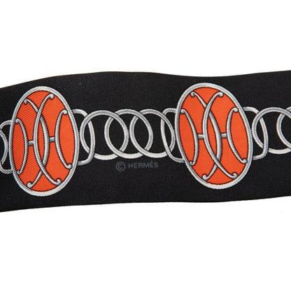 Hermes Twilly Lift Profile Scarf Navy Multicolor Silk — view 4