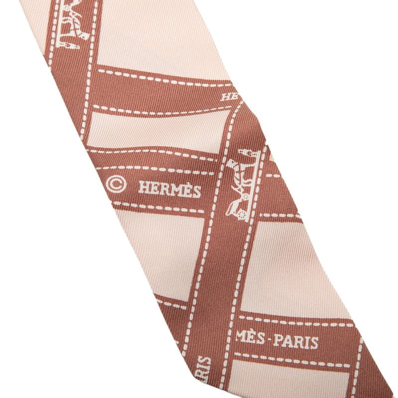 Hermes Twilly Bolduc Scarf Pink Silk — view 3
