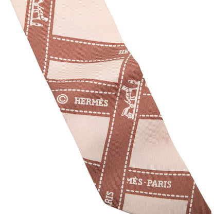Hermes Twilly Bolduc Scarf Pink Silk — view 3