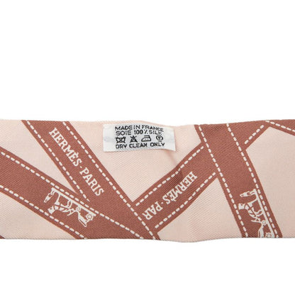 Hermes Twilly Bolduc Scarf Pink Silk — view 5