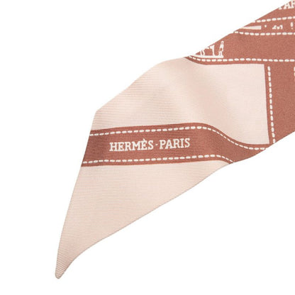 Hermes Twilly Bolduc Scarf Pink Silk — view 4