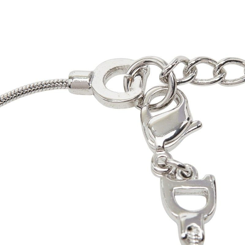 Dior Cat Motif Chain Bracelet Silver Metal — view 4