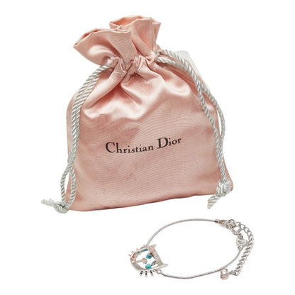 Dior Cat Motif Chain Bracelet Silver Metal — view 7