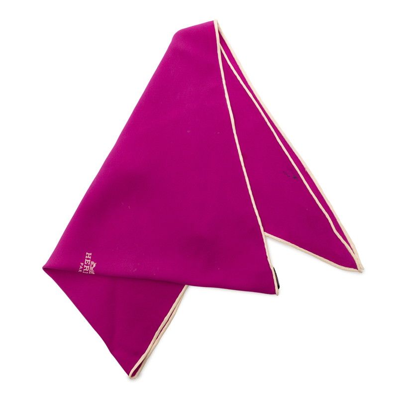 Hermes Losange Logo Diamond Shawl Scarf Purple White Silk