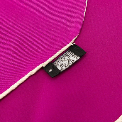 Hermes Losange Logo Diamond Shawl Scarf Purple White Silk — view 7