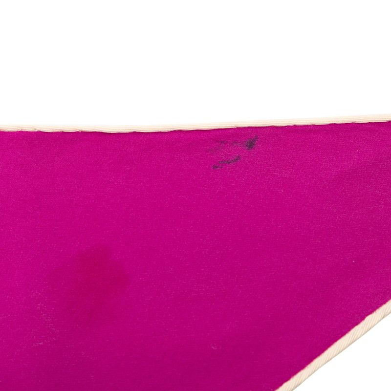 Hermes Losange Logo Diamond Shawl Scarf Purple White Silk — view 4