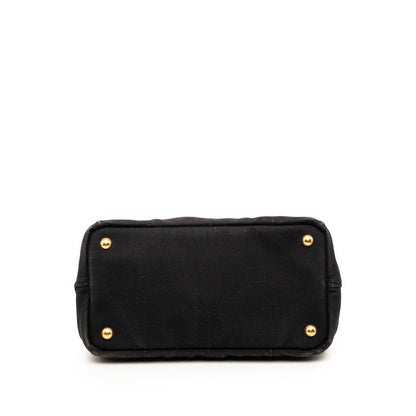 Prada Canapa 2-Way Shoulder Bag Black Canvas — view 3