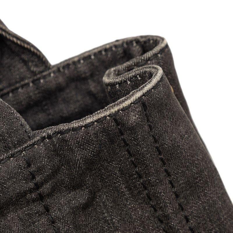 Prada Canapa 2-Way Shoulder Bag Black Gray Denim — view 4