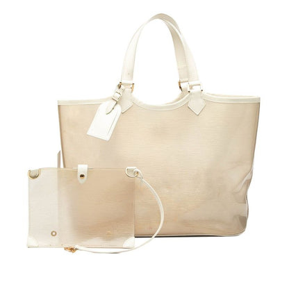 Louis Vuitton Epi Plage Lagunbay Shoulder Bag Tote Gold White Vinyl Leather — view 7