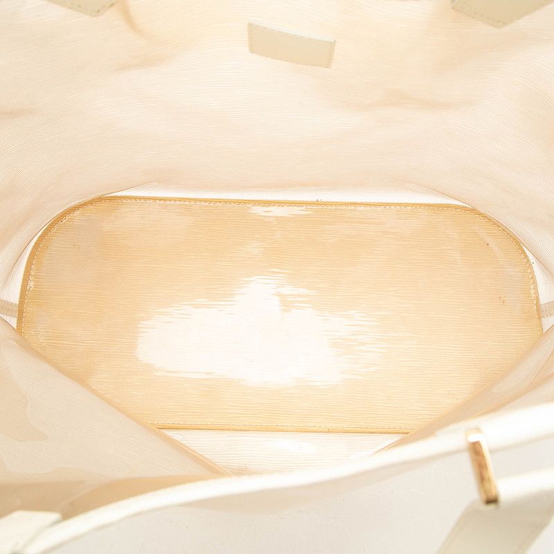 Louis Vuitton Epi Plage Lagunbay Shoulder Bag Tote Gold White Vinyl Leather — view 4
