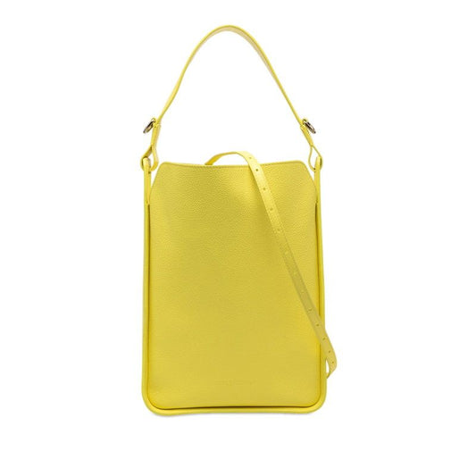 Balenciaga North South Tote Shoulder Bag 2-Way Yellow Leather