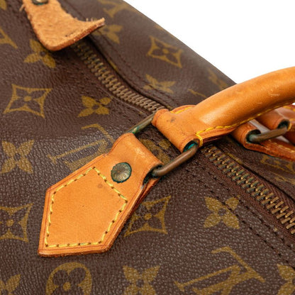 Louis Vuitton Monogram Speedy 40 Boston Bag Brown Leather — view 4