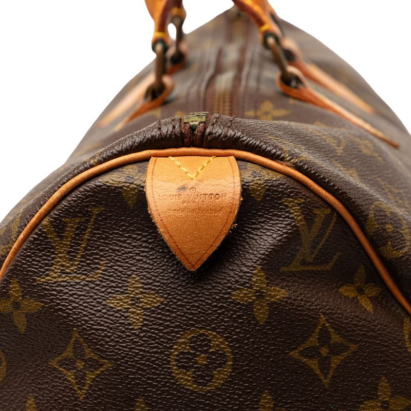 Louis Vuitton Monogram Speedy 40 Boston Bag Brown Leather — view 8