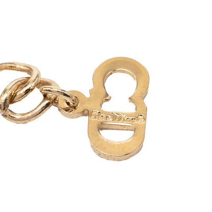 Dior Vintage Earrings Necklace Set Gold Black Plated Line Stone — view 4