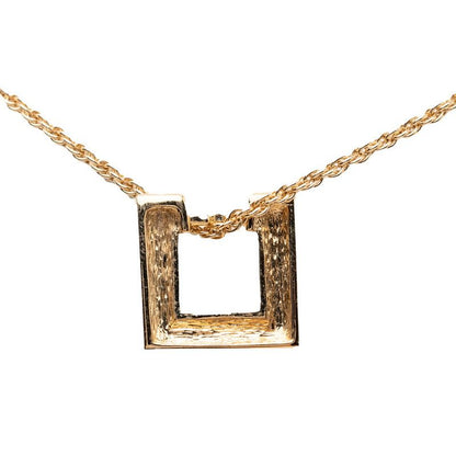 Dior Vintage Earrings Necklace Set Gold Black Plated Line Stone — view 2