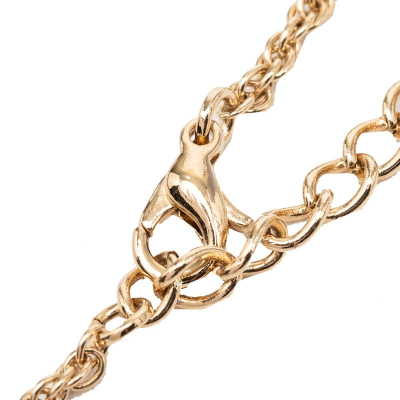 Dior Vintage Earrings Necklace Set Gold Black Plated Line Stone — view 3