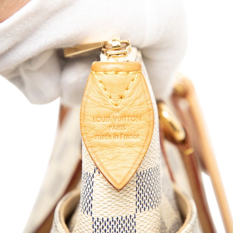 Louis Vuitton Damier Azur Totally PM Tote Shoulder Bag White Leather — view 5