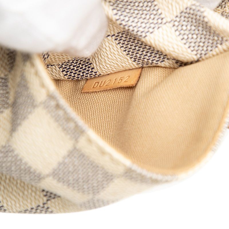 Louis Vuitton Damier Azur Totally PM Tote Shoulder Bag White Leather — view 6