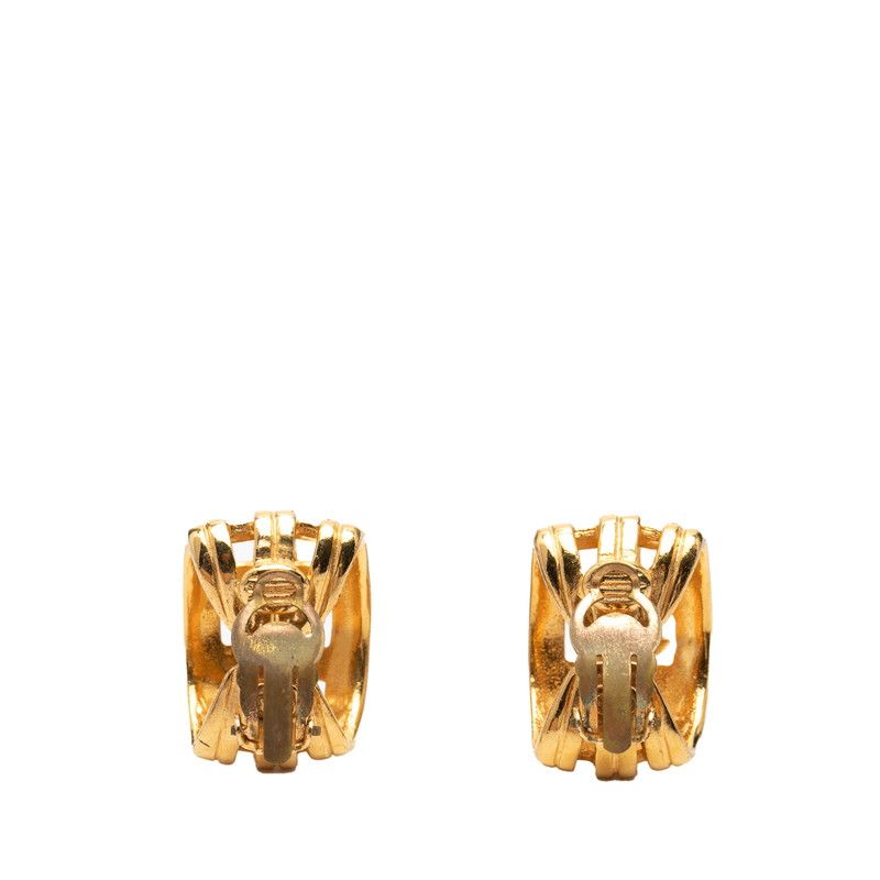 Chanel CC Logo Earrings 96 Vintage Gold Plated — view 2
