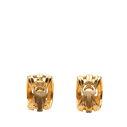 Chanel CC Logo Earrings 96 Vintage Gold Plated — view 2
