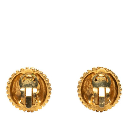 Chanel Vintage CC Logo Earrings Gold Plated — view 2