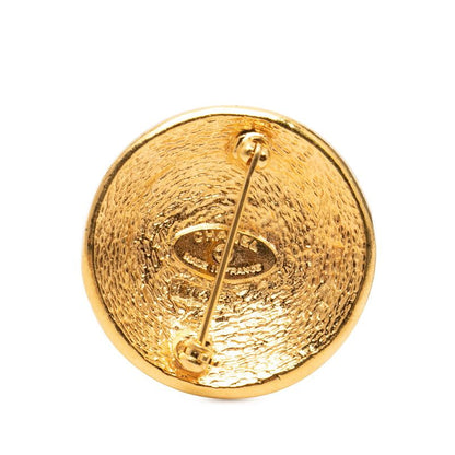 Chanel 31 Rue Cambon Vintage Round Brooch Gold Plated — view 2